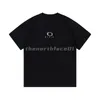 T-shirt de luxe pour hommes avec Double cercle lettre broderie grande impression à manches courtes été respirant T-shirt décontracté haut tendance