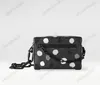 M81935 Dots YK Steamer Borsa a portafoglio indossabile X Yayoi Kusama Borsa a tracolla da uomo in pelle con puntini dipinti in 3D Mini borse a tracolla morbide con borsa a catena per uomo