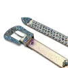 Ceinture en strass cristal occidental pour hommes, de haute qualité, Hip Hop Punk, tendance de styliste, ceinture personnalisée