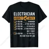 Erkekler Tshirts Komik Elektrikçi Hediyeler Saatlik Fırur Gömlek Erkekler Özel Gömlek Erkekler için Özel Pamuk Baskı Gömlek 230411