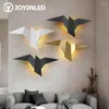 Applique murale LED oiseau volant Simple, lumière d'ambiance créative de fond pour salon chambre à coucher, décoration intérieure de chevet