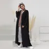 Etnische kleding herfst open abaya voor vrouwen geborduurd casual kimono islamitische lange jurk moslim dubai bescheiden hijab gewaad partij uitloper