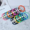 Bangle Women Stretch Color Silicone Armband Freshwater Pearl Stone Beads Casual Waterproof Handgjorda smycken XK20