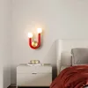 Lâmpada de parede crianças cabeceira cor em forma de u quarto sala estar simples estudo fundo iluminação corredor LED110v-240v