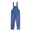 Maternity Bottoms Plus Size Denim Overalls Straight Bib Pants Spring Autumn Fashion Loose Pregnant Women Pregnancy Clothes Blue Trousers