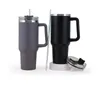 40oz Stainless Steel Cups Silicone handle Lid Straw 2nd Generation 304 stainless steel Car mugs Water Bottles Wholesale