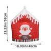 Chair Covers 2PCS Christmas Chair Covers Elk Back Cover Removable Washable Santa Claus Snowmen Protector Cover for Kitchen Dining Living Room 231110