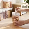 Storage Bottles Food Sealed Plastic Box Container Room Organizer Kitchen Supplies Simple Moisture-Proof Grain Tank Dry Goods Can