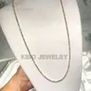 KIBO High Quality Customized Real 10K 14K Solid Gold 3Mm Vvs1 D Color Moissanite Diamond Tennis Chain Necklace For Men Women