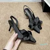 Kleid Schuhe High Heel Sandalen Für Frauen 2023 Frühling Korean Stiletto Spitzschuh Low-Cut Bowknot Closed Fashion Damen