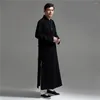 Ropa étnica china tradicional Hanfu, ropa de tela roja, productos 2023, algodón largo, estilo Tang para hombres, versión extendida suave