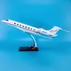 Aircraft Modle Baza ABS Material 1 70 45cm Airplane Aircrafts Gulf Stream G650 House Color Original Plane Model 231110