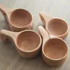 Tasses tasse en bois écologique tasse avec poignée Portable traditionnel léger café pour cuisine pique-nique voyage en plein air CampingMugs