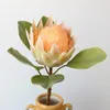 Dekorativa blommor King Protea Single Branch Artificial Flower Native Wedding Floral Bouquet Christmas Party Home Decoration