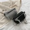 Kvällspåsar Fashion Rhinestones Kvinnors små handväskor lyxiga kedja damer axel crossbody kvinnlig parti koppling handväska väska