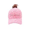 9 Colors Leopard Ponytail Hat Criss Cross Washed Died Messy Buns Ponycaps Baseball Cap For Women Men Summer Trucker Hats Drop Delivery Dhk6X