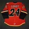 Weng New ECHL Adirondack Thunder 21 MacArthur 24 Ty Loney Uomo Donna Bambini 100% Ricamo Personalizzato Migliore qualità Maglie da hockey economiche Goalit Cut