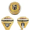 2022 2023 Bague de championnat des champions de l'équipe de la Coupe Stanley des Golden Knights avec boîte d'affichage en bois Souvenir Hommes Fan Cadeau peut mélanger la taille Place Dhn3Y