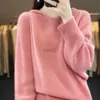 Swetry damskie 2023 Autumn / zima nowy kaszmirowy sweter damski odzież z kapturem kołnierzyka pullover 100% merynosowa moda koreańska bluza ZLN231111