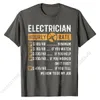 T-shirts pour hommes Cadeaux d'électricien drôle Chemise de taux horaire Hommes Chemises personnalisées Chemise pour garçons Chemises d'impression en coton spécial 230411