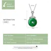 Catene Ciondolo verde tradizionale cinese Collane da donna Banchetto di nozze Clear CZ Elegante regalo di gioielli di moda Bijoux