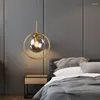 Hängslampor nordisk lampa modern enkel sovrum sovrum magiska bön bar matsal ljus lyxigt enstaka huvud glas ljuskrona