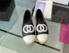 Zapatos planos casuales de diseñador, alpargatas de mujer, mocasines de lujo, zapato de lona de pescador con punta puntiaguda