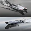 Electric/RC Boats 30 KM/H RC Boat 2.4 Ghz High Speed Racing Speedboat Remote Control Ship Water Game Kids Toys Children Gift 230410