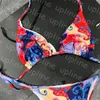 Sexy bandage bikini conjunto moda impressão sutiã roupa de banho para as mulheres verão três ponit natação biquinis primavera quente maiô