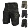 Mäns shorts modemilitärmiliters shorts casual kamouflage tryckt lösa multi-pocket utomhus jogging shorts byxor Bermuda#G3 230411