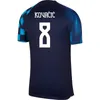 2023 월드컵 크로아티아 축구 유니폼 22/23/24 홈 10 모드릭 7 브레 칼로 #11 브로 소치 #4 Perisic Shirt Away #9 Kramaric #18 Rebic #17 Mandzukic 국가 팀 축구 유니폼