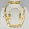 Necklace Earrings Set 2023 Design Fashion Italy 750 Jewelry BIG Nigerian Wedding African Beads Parure Bijoux