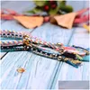 Pärlor 5st bomullsrep vänskapsarmband för kvinnor mode boho handgjorda charm wrap pseras femme armband droppleverans hem trädgård dhi7b