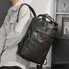 Новая модная рюкзаки мужчин Большой размер рюкзак для мужчин 16 -дюймовый сумка для ноутбука роскошная кожаная кожа, делу, повседневный мужской рюкзак 230411