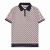 2021 designer rayure polo t-shirts serpent polos abeille broderie florale hommes haute rue mode cheval polo T-shirt