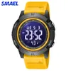 Wristwatches SMAEL Mens Watches Luxury Brand Military Digital Sport Clock Fashion Waterproof LED Light Wrist Watch For Men 1902 Stopwatches 230410