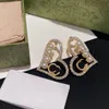 2023 Designer Orecchino GGity Marca Stud Earing Luxury Women Fashion Jewelry Lettera in metallo Double G Logo Crystal Pearl Earring cjeweler Regalo da donna ohrringe fd