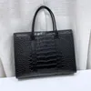 BROCKASER HÖG KVALITET BUSINESS Luxury Office Portfölj äkta läder Casual mysiga datorhandväskor Trend Fashion Messenger Bag