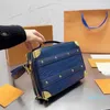 Borsa da donna classica imitazione di marca rivetto lettera cuciture borsa a tracolla in pelle stereo borsa da pranzo per pendolari