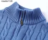 Мужской дизайнерский свитер-поло Флисовые рубашки ralphs Толстая половина молнии на шее Теплый пуловер Тонкий трикотаж Вязание Лорен Джемперы Маленький хлопковый мужской свитер