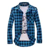 Męskie koszule męskie Koszulka Plaid Camisas Social Autumn Modna Modna Koszula z długim rękawem Męskie Button Down Casual Check Shirt 230411