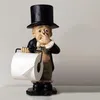 Toilet Paper Holders Butler With Roll Resin Holder Cute Fun Ornament Stand For Bathroom LB209i