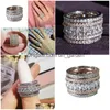 Anéis de casamento Anéis de casamento exclusivos Jóias de luxo 925 Sterling Sier Rose Gold Fill Oval Cut Branco Topázio Cz Diamante Gemstones Dhgarden Dhzkq