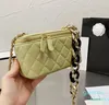 Ontwerper- Dames Cosmetische Boxtassen Gewatteerde Gematelasseerde Keten Cross Body Schouder Mode Vanity Clutch Vierkante Handtassen