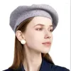 Berets 6 cores vintage pintor boina chapéu elegante versátil estilo britânico chapéus para mulheres bonnets streetwear bonés