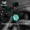 Pierścienie klastra Kuololit Gia Dostosuj naturalne diamenty Moissanite Solid 18k 14k złoty pierścień i kolczyki