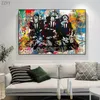 Cartoon Monkey Graffiti Art Canvas Painting Poster en Print Street Pop Art Wall Art Picture for Living Room Home Decor