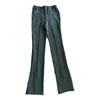 Женские брюки Zach AiIsa, повседневные брюки с эластичной резинкой на талии и боковыми разрезами, весна-лето, отличное качество, универсальный дизайн со средним швом
