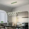 Lampade a sospensione Luci da ristorante a led Tavolo da pranzo di lusso Lampadario da bar Lampadari lunghi semplici e moderni Illuminazione per interni per la casa