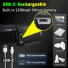 Lâmpadas de cabeça LED Indução faróis de farol USB Lanterna de farol 18650 Bateria embutida Tocha de acampamento ao ar livre P230411